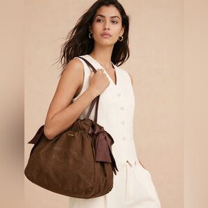 PRADA Authentic Brown Drawstring Handbag